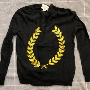 Wildfox sweater with gold sequins Small